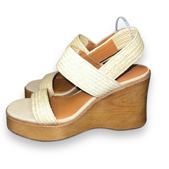 ✅LUCKY BRAND Delukah Womens Ankle Strap Slingback Wedge Sandals Sz 8.5 - Picture 4 of 7